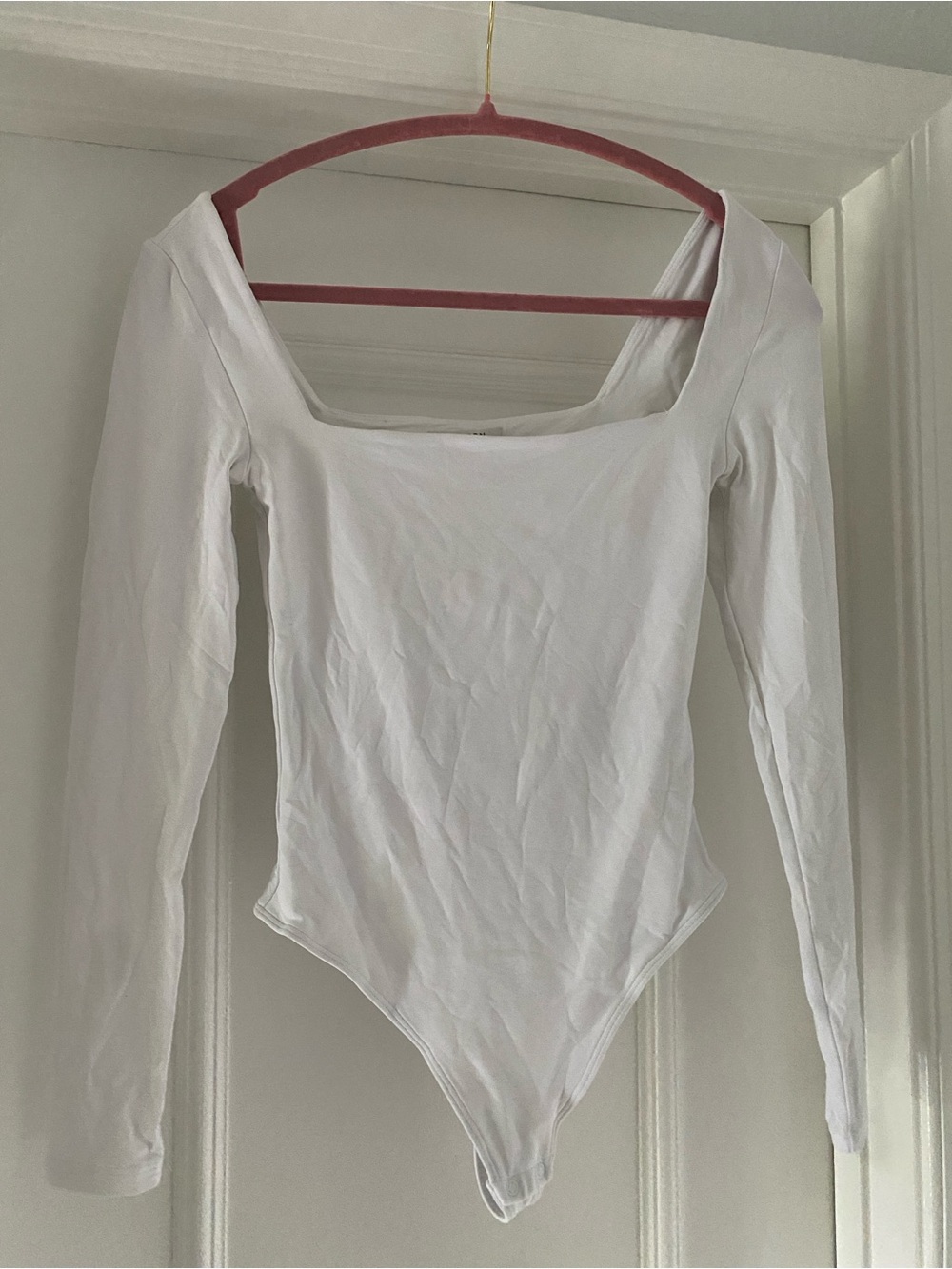 Aritzia Original Contour Babaton Headway Squareneck Bodysuit Longsleeve Thong